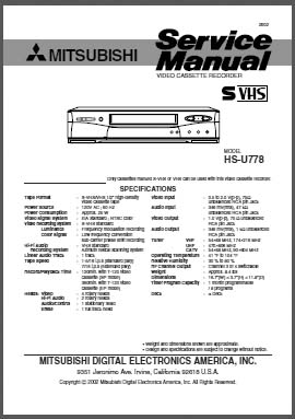Hs-u778 mitsubishi manual download pdf
