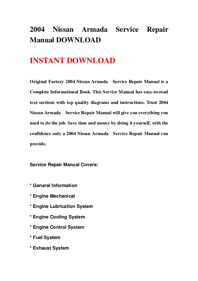 2004 nissan armada service repair manual download pdf